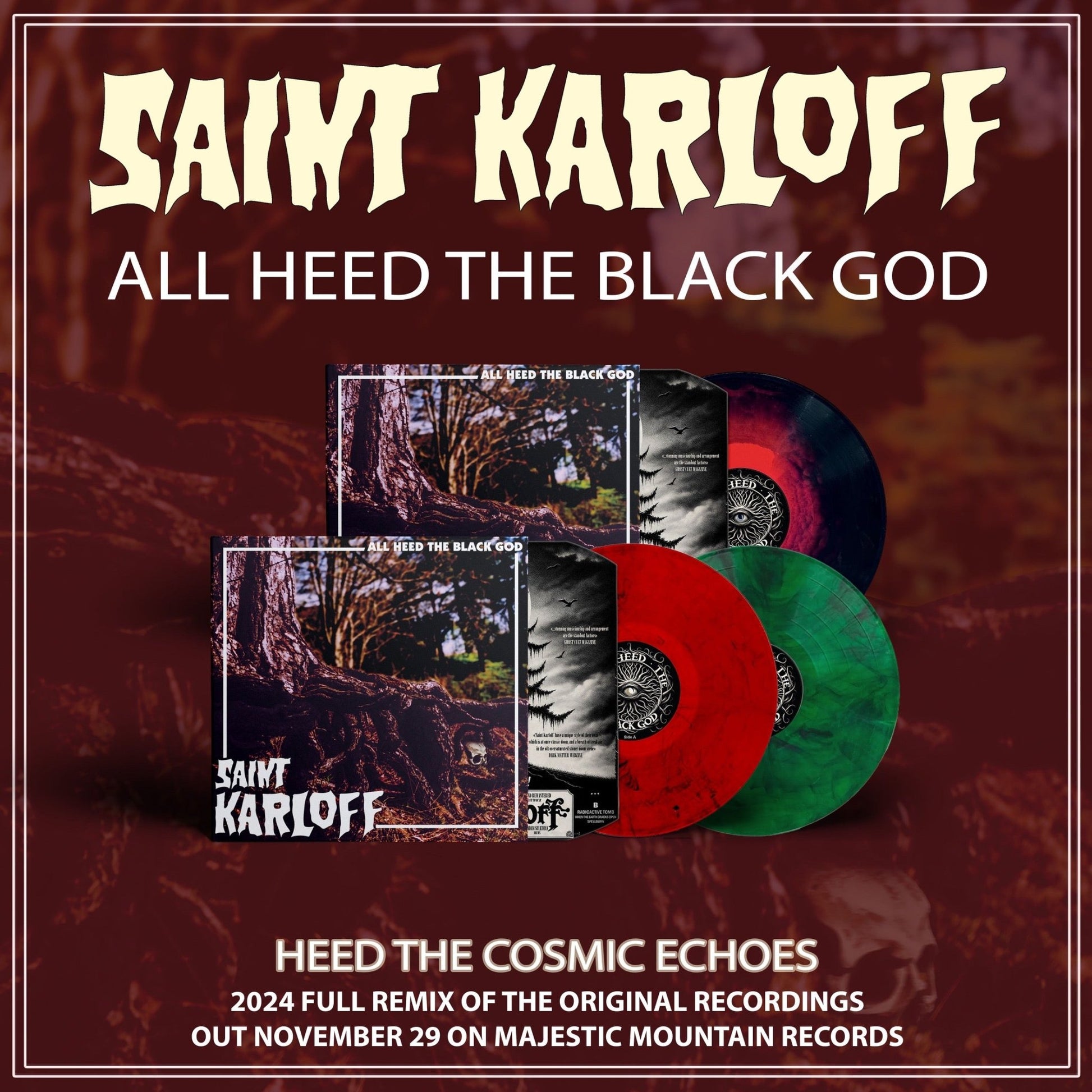 Saint Karloff - All Heed The Black God (remixed) (PRE - ORDER) - Majestic Mountain Records